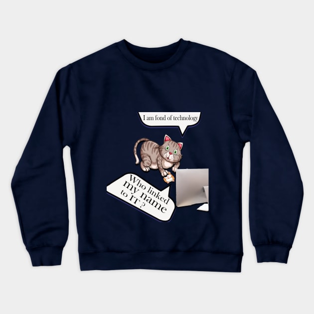 Technology and animals Crewneck Sweatshirt by shop chak